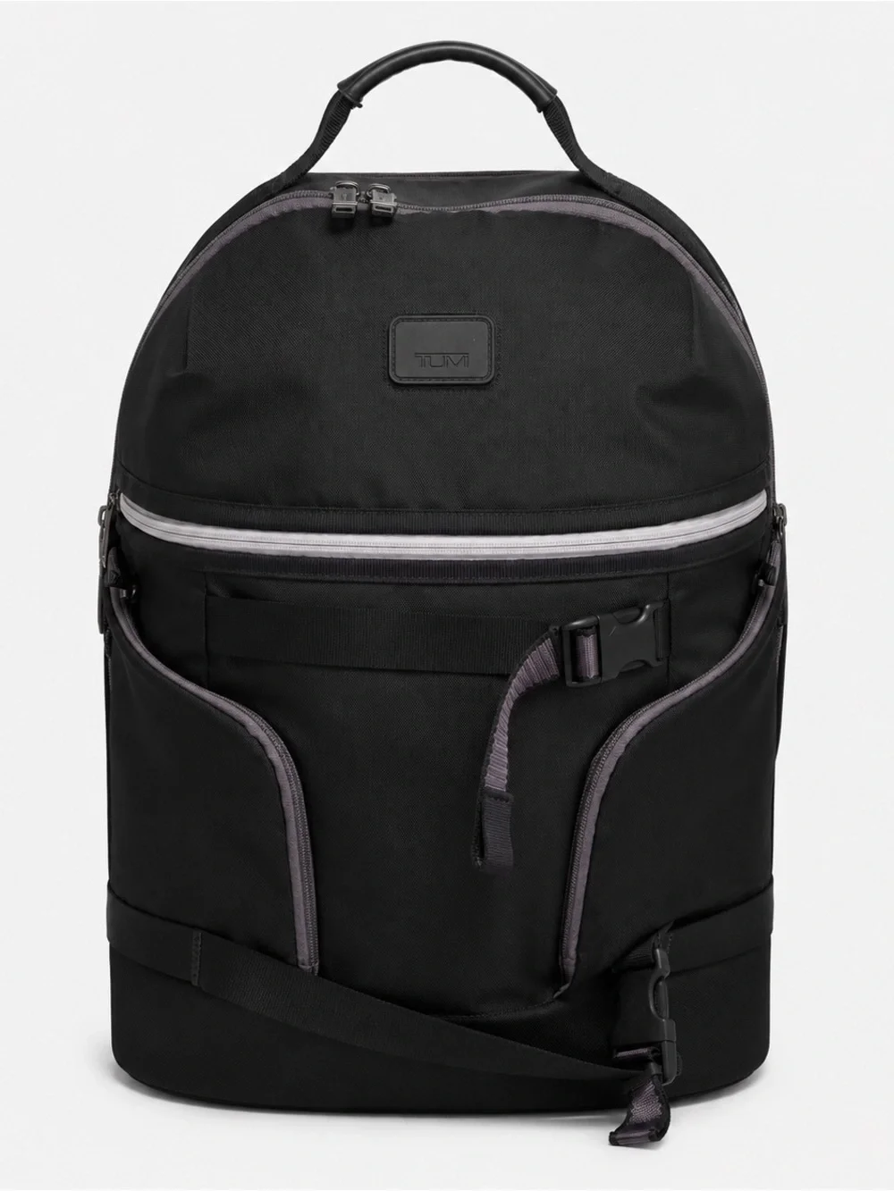 TUMI Frisco Taylor Laptop Rucksack Backpack – Black with Gray Trim